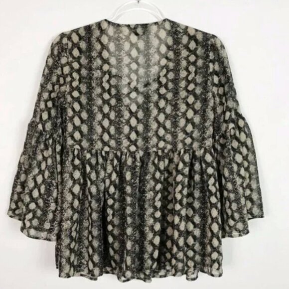 Show Me Your Mumu Poet Tie Top in Black Diamond - Picture 4 of 7